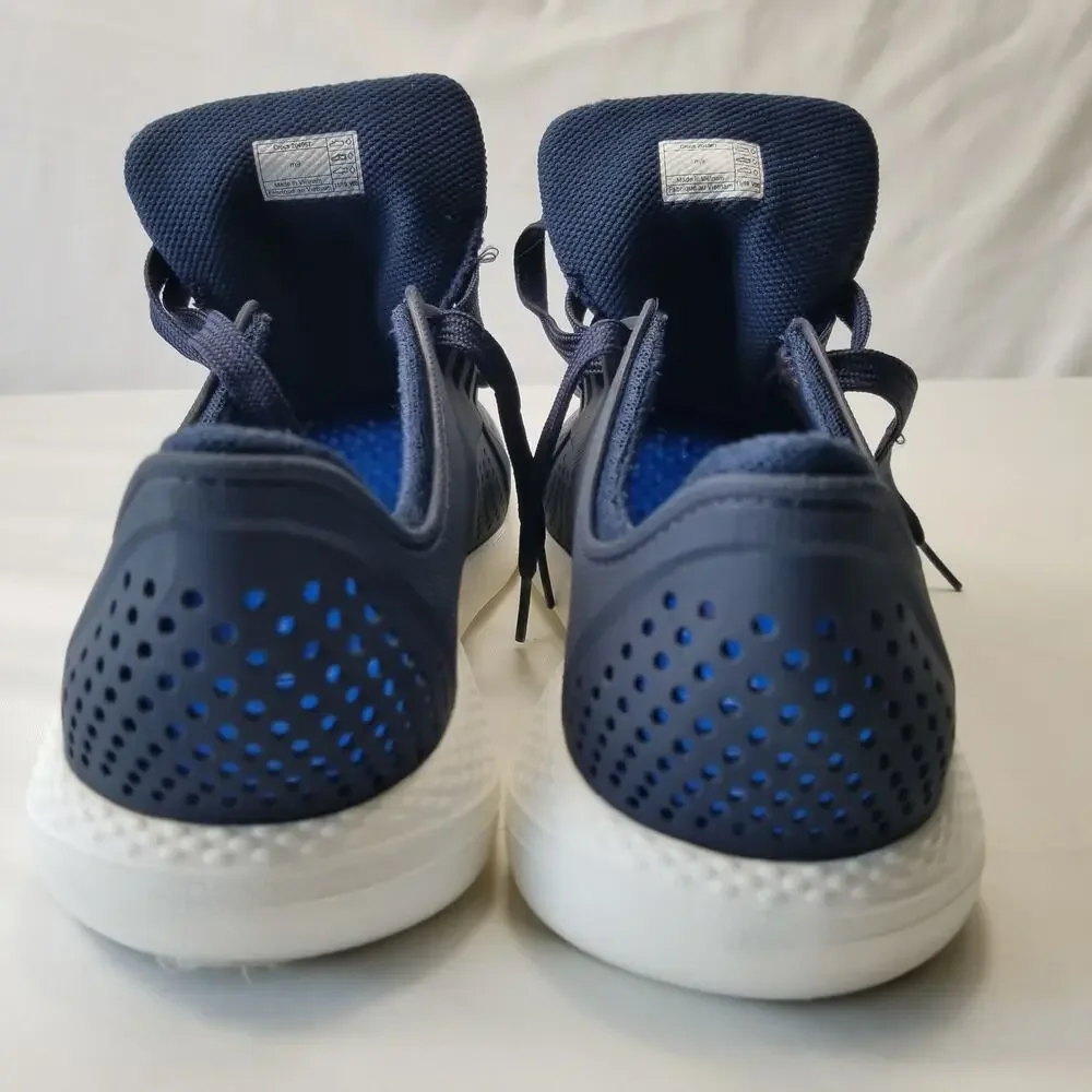 Crocs LiteRide Pacer Men's Navy Blue/White Sneakers Sz 10